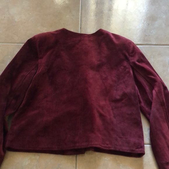 Dark red felt jacket - Picture 5 of 5